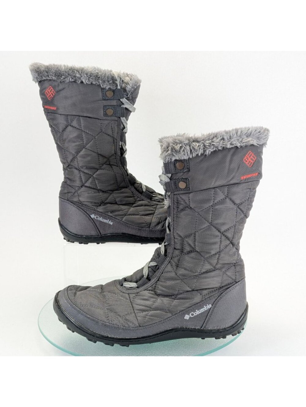 Columbia Womens Size 8 Minx II Mid Gray Insulated Snow Boots Winter BL1585-051 - Picture 3 of 11